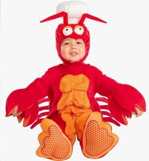 NWOT Spooktacular Creations Unisex Lobster Costume Chef Hat Toddler Size 3T
